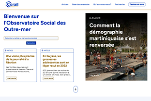 Visuel du site Corail - Observatoire Social des Outre-mer